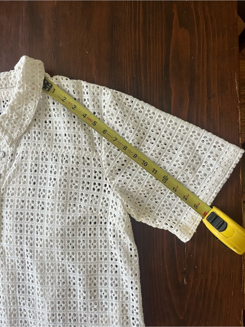 Free People Remino Eyelet Mini Shirt Dress Womens Sz. XL Beach Summer Boho - Picture 13 of 13